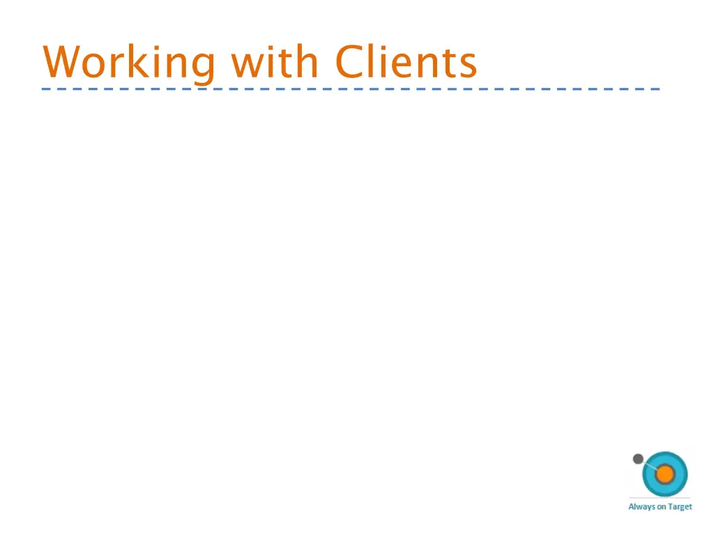working with clients