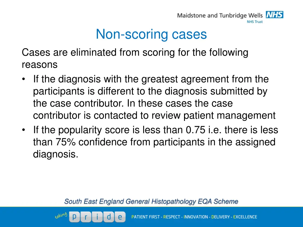 non scoring cases