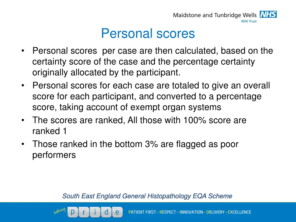 personal scores