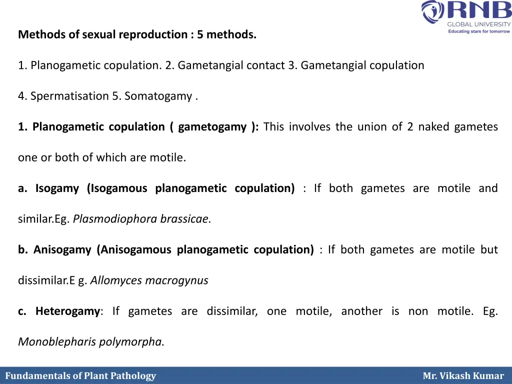 methods of sexual reproduction 5 methods