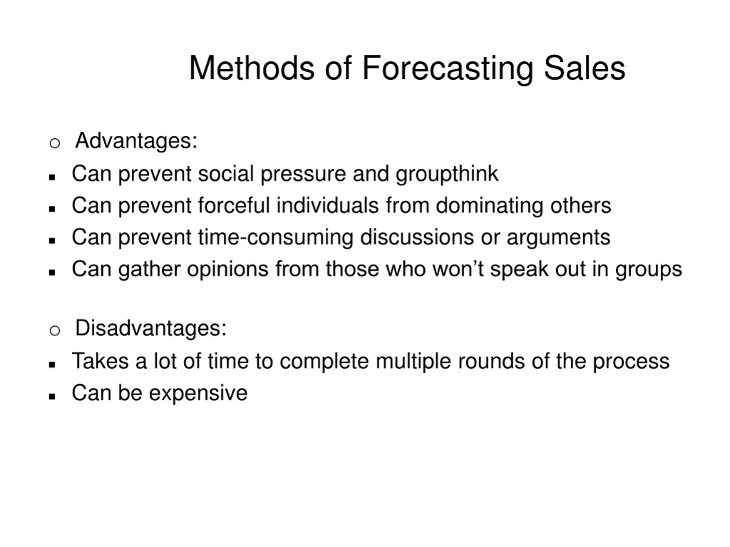 methods of forecasting sales 3