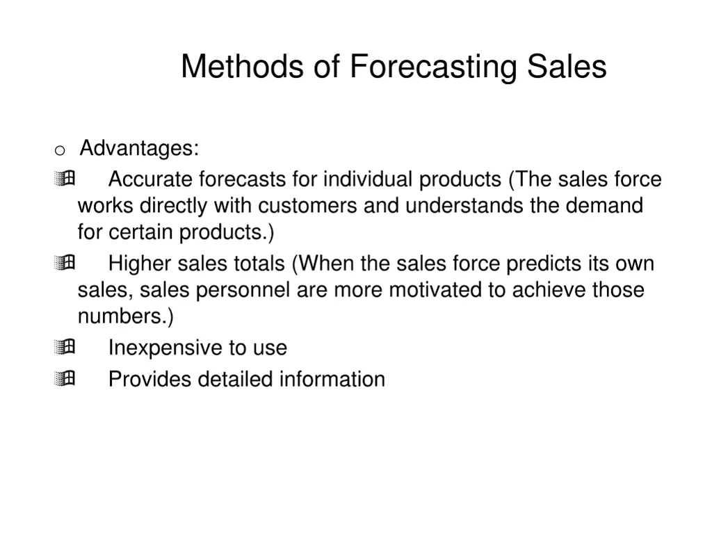methods of forecasting sales 5