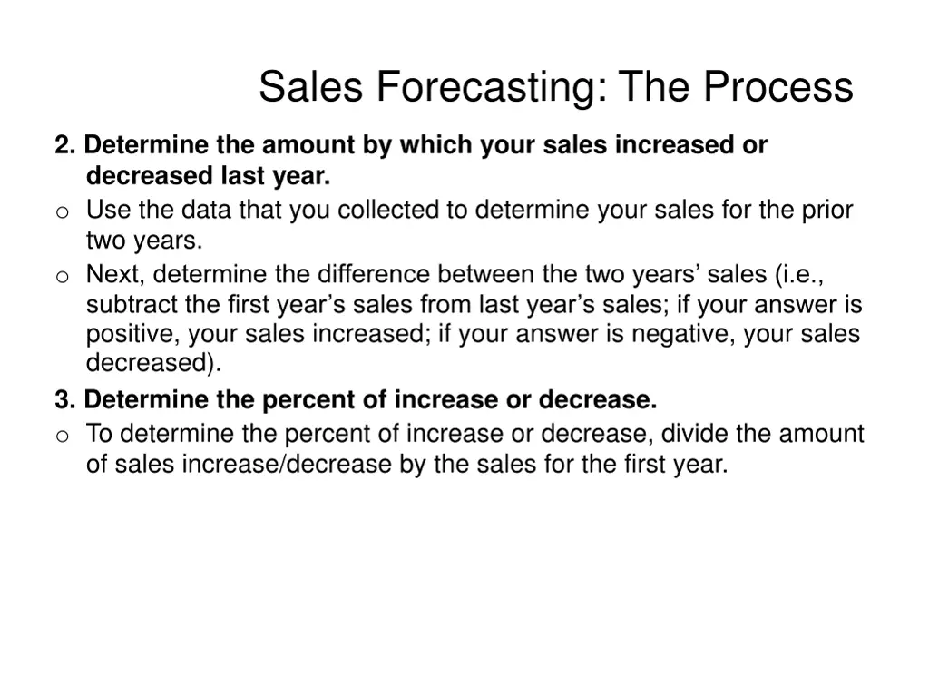 sales forecasting the process 3