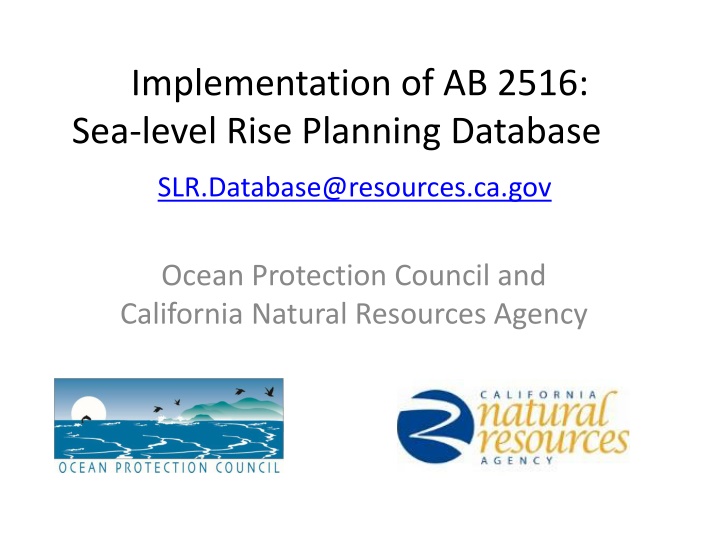 implementation of ab 2516 sea level rise planning