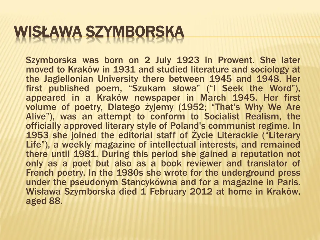 wis awa wis awa szymborska szymborska 2