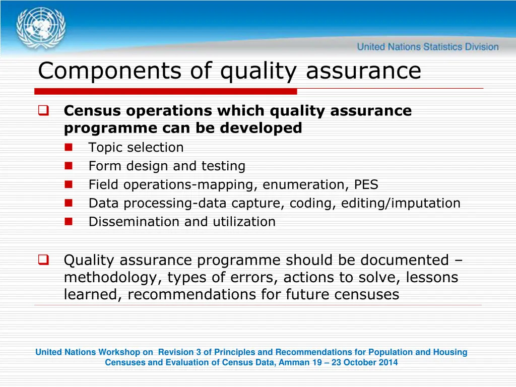 components of quality assurance 2