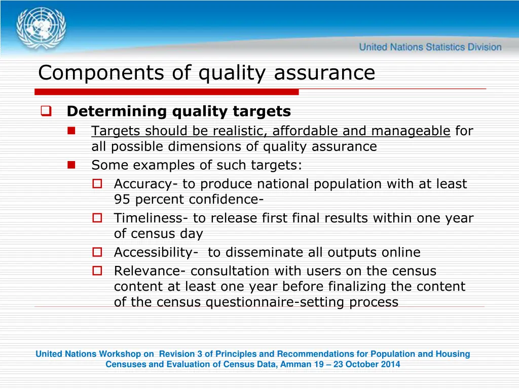 components of quality assurance