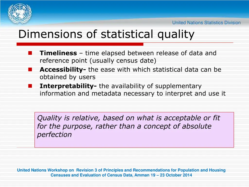 dimensions of statistical quality 1