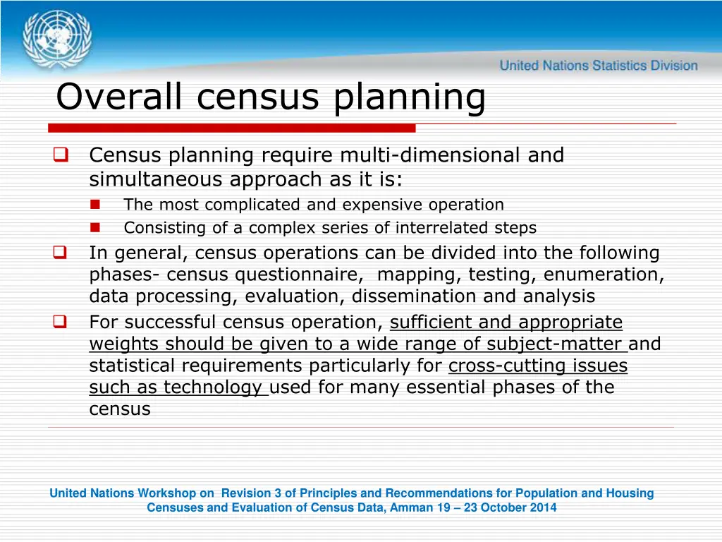 overall census planning