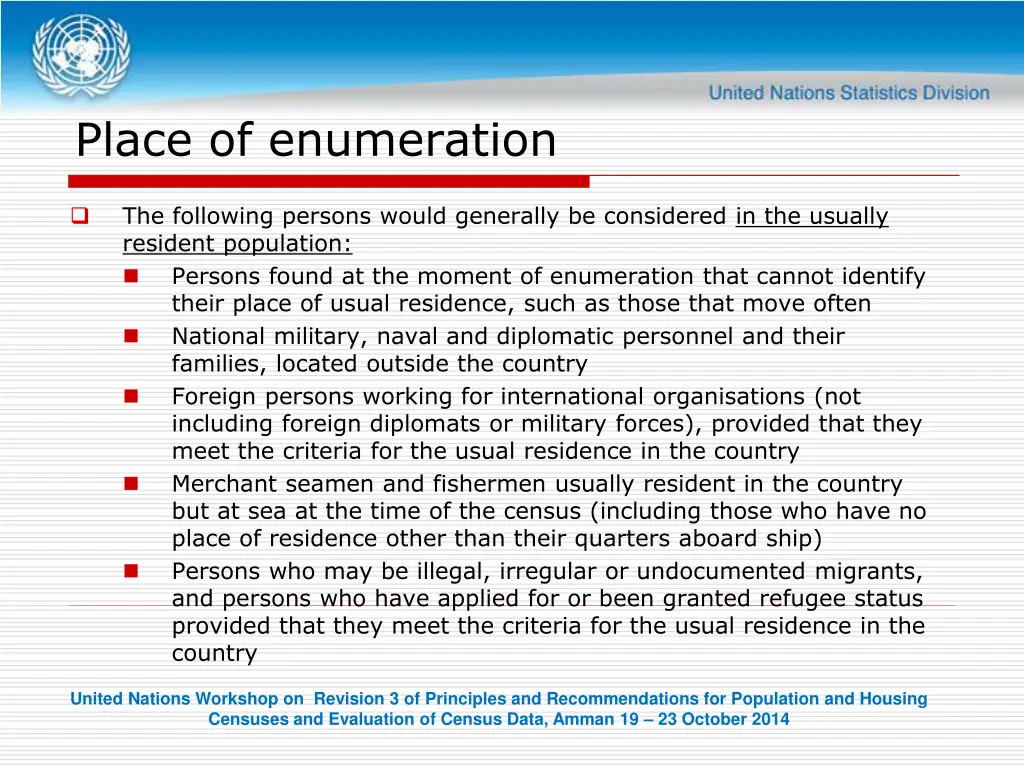 place of enumeration 2