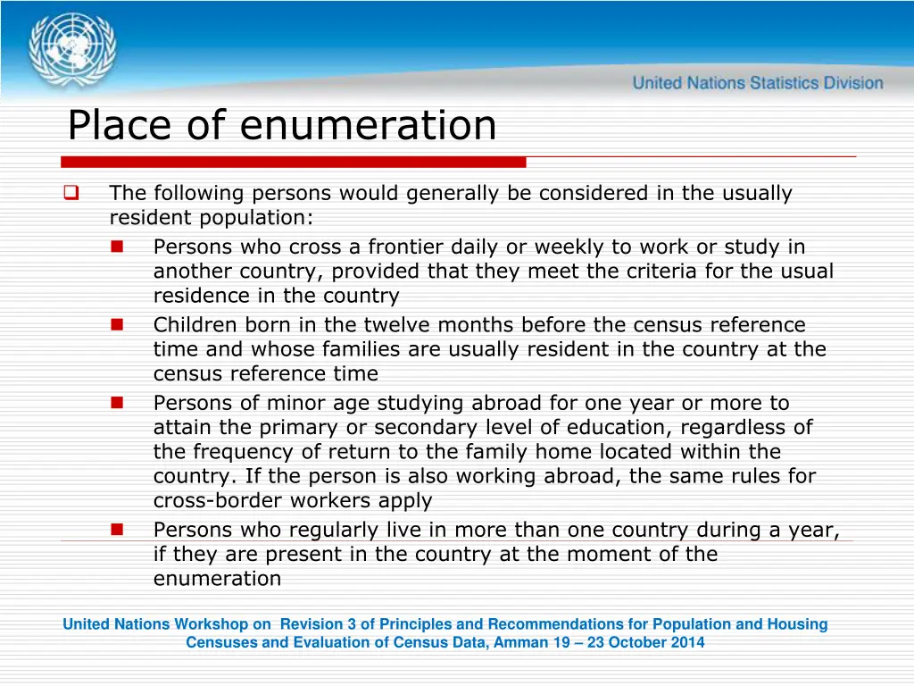 place of enumeration 3