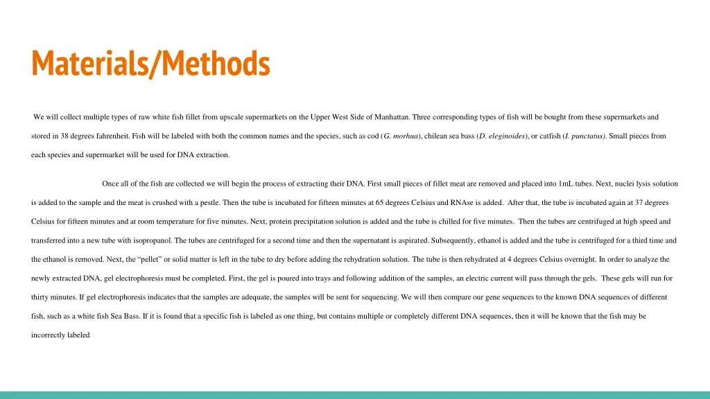 materials methods