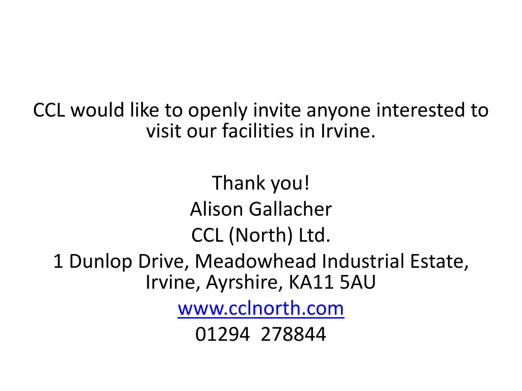 ccl would like to openly invite anyone interested