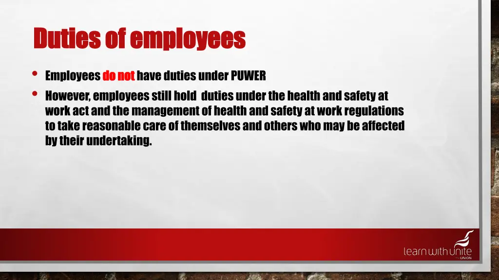 duties of employees duties of employees employees