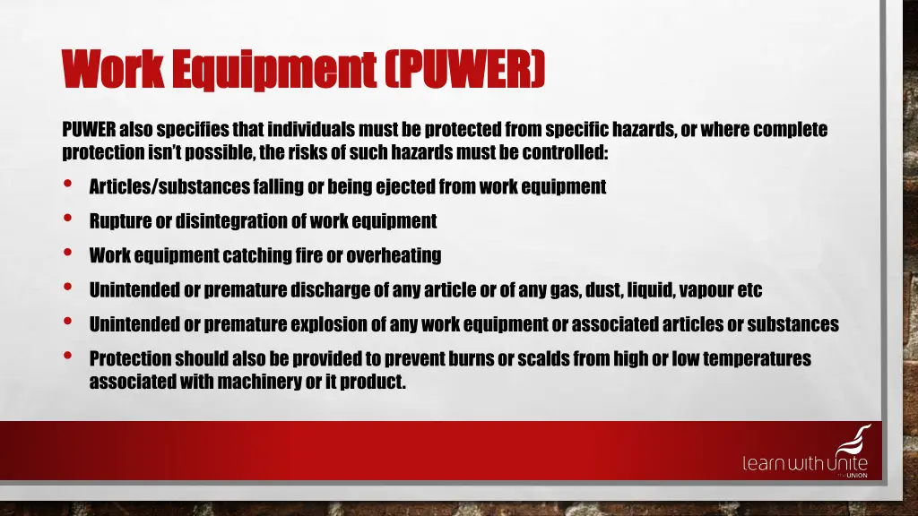 work equipment puwer work equipment puwer