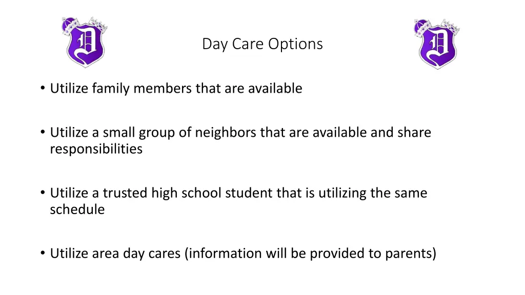 day care options