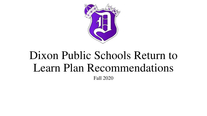 dixon public schools return to learn plan