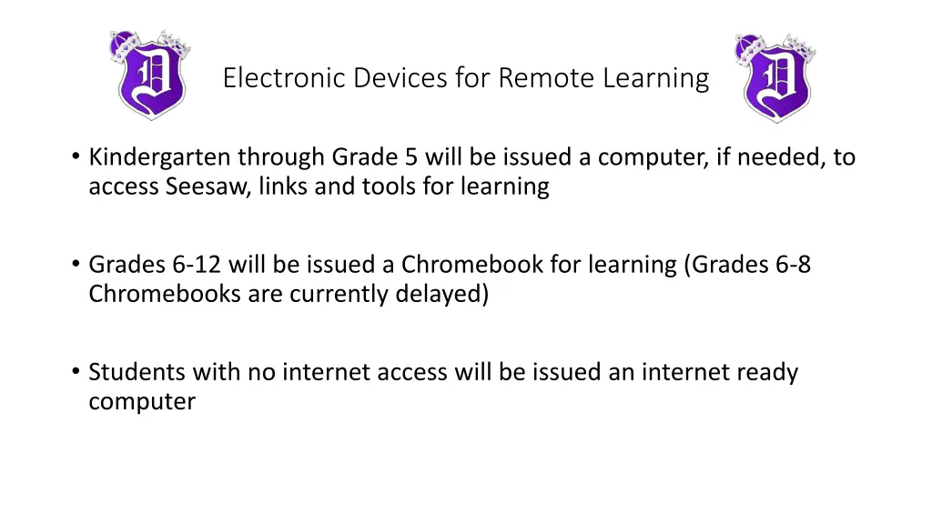 electronic devices for remote learning