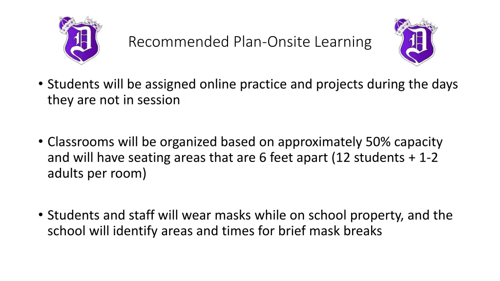 recommended plan onsite learning 1