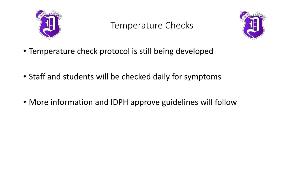 temperature checks