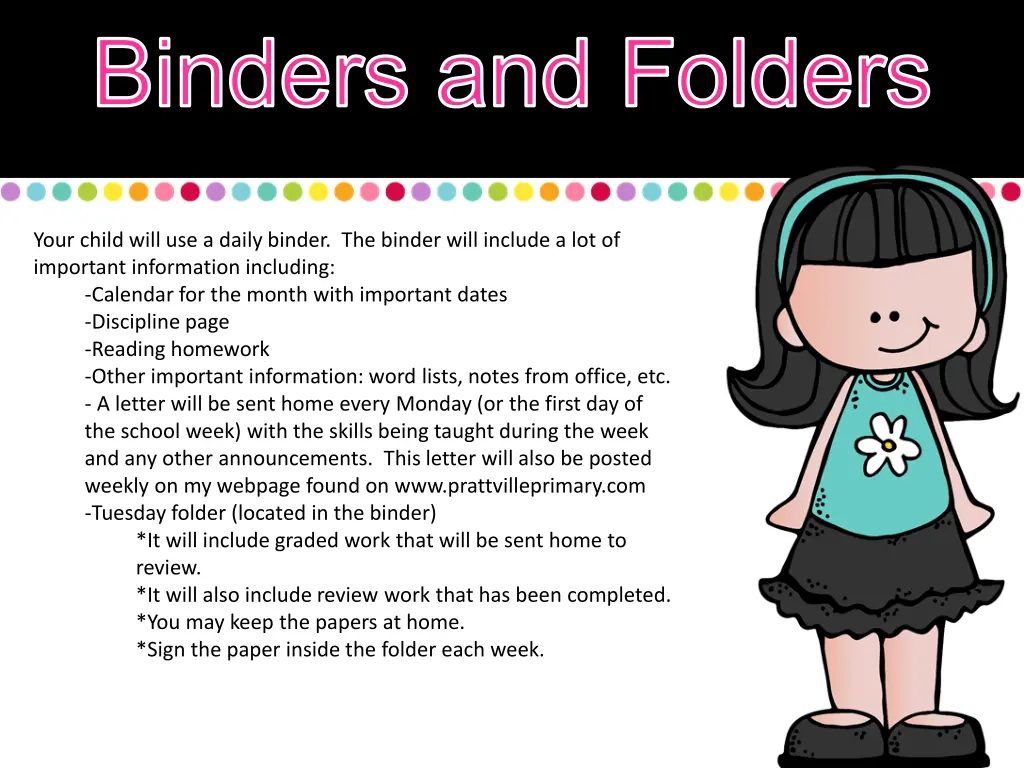 binders and folders