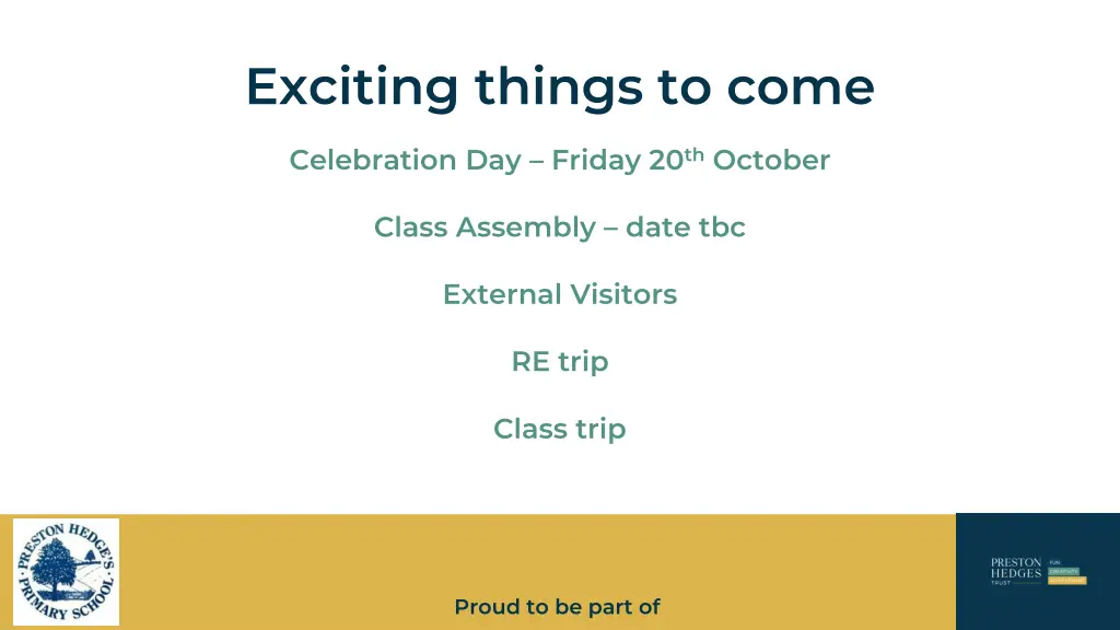 exciting things to come
