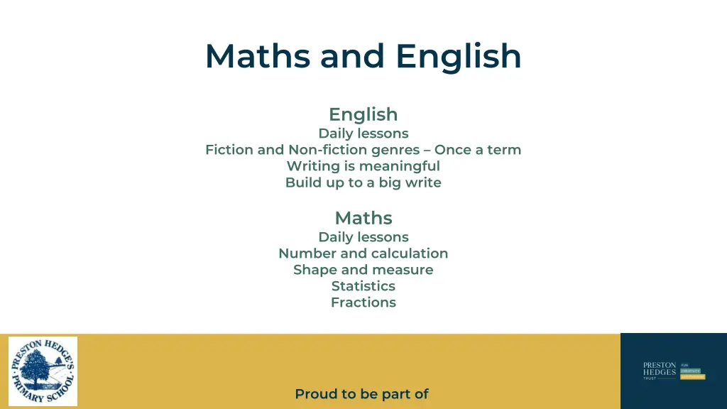 maths and english