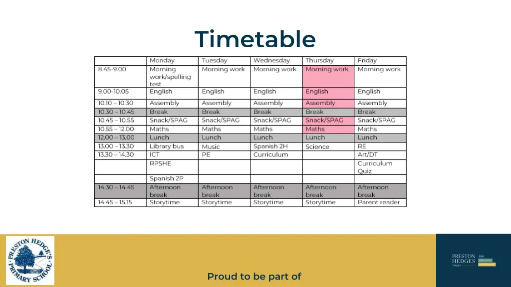 timetable