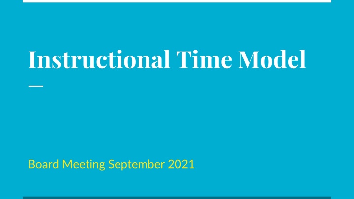 instructional time model