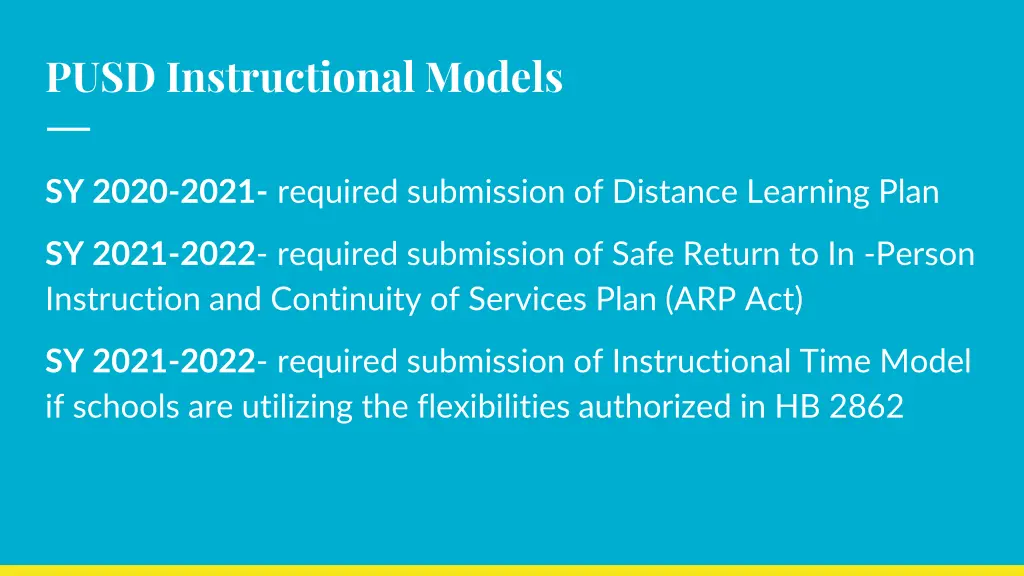 pusd instructional models