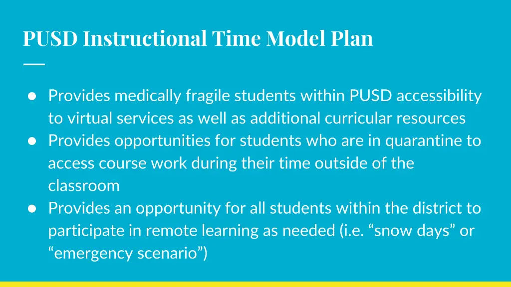 pusd instructional time model plan