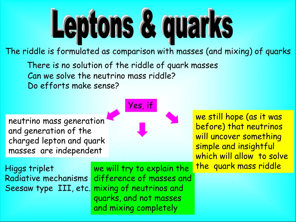 leptons quarks
