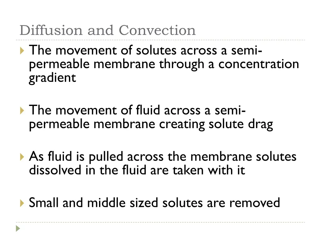 diffusion and convection the movement of solutes