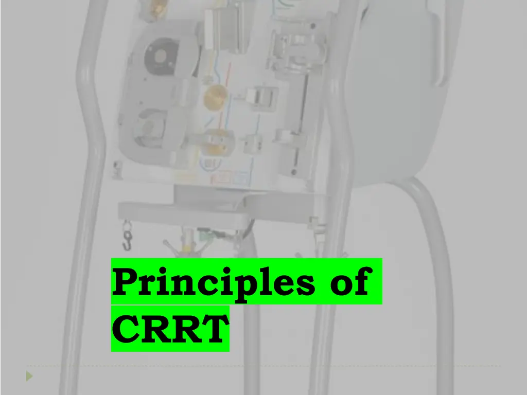 principles of crrt