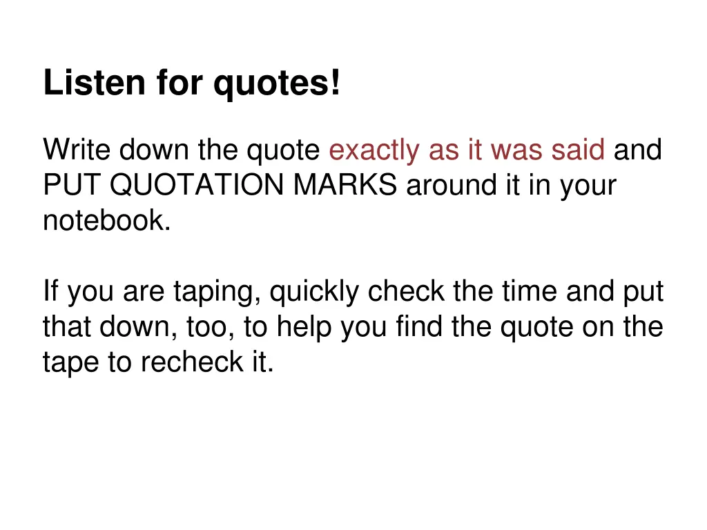 listen for quotes