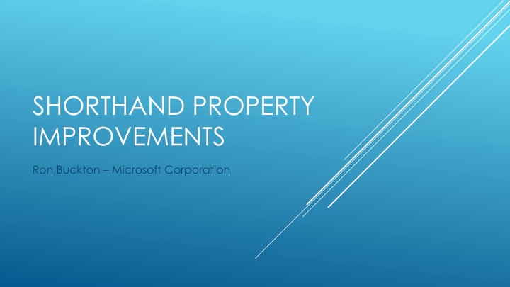 shorthand property improvements