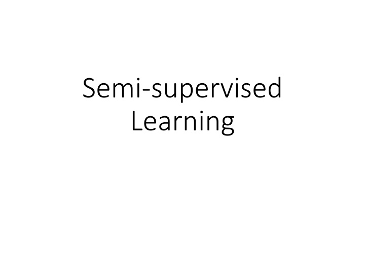 semi supervised learning