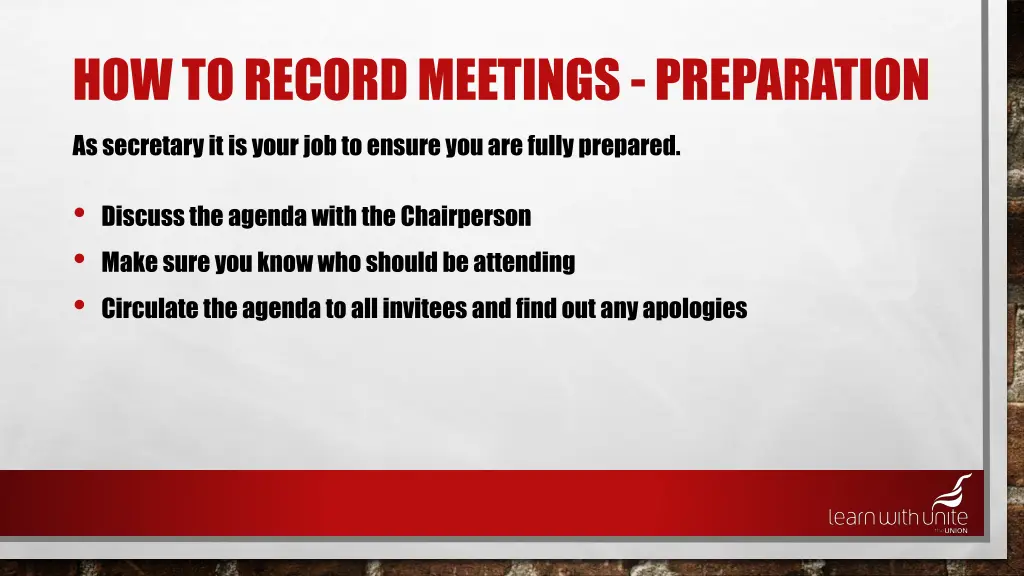 how to record meetings preparation