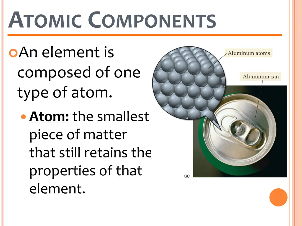 a tomic c omponents