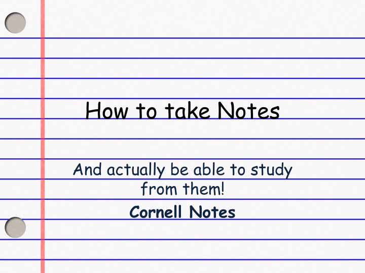 how to take notes