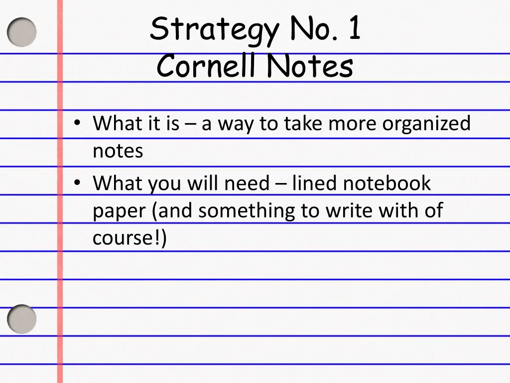 strategy no 1 cornell notes
