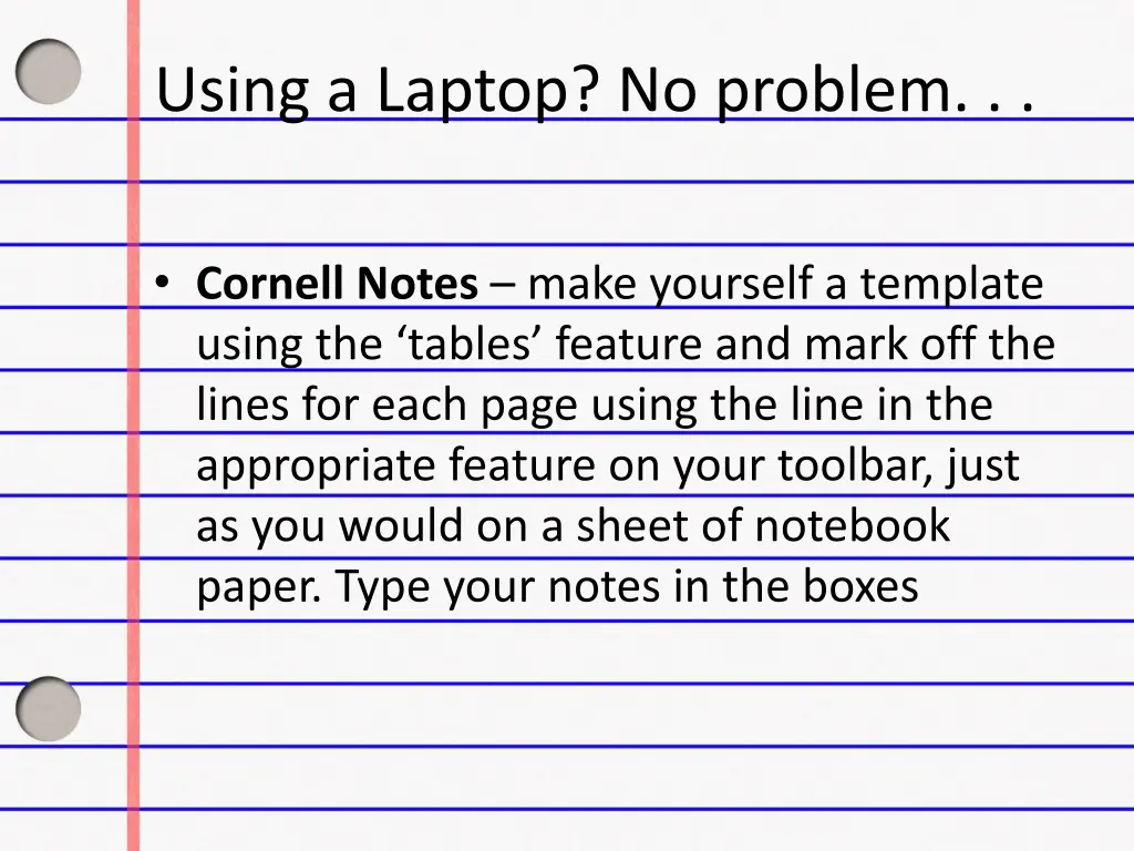 using a laptop no problem