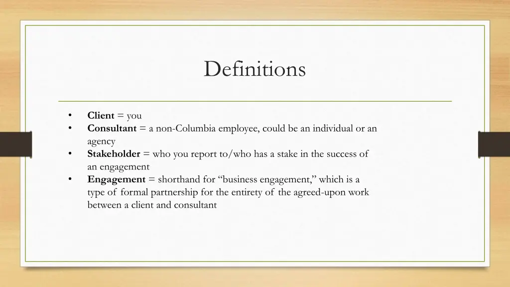 definitions