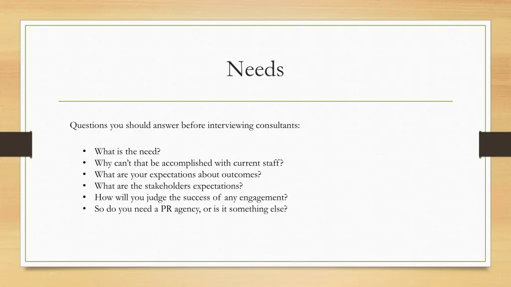 needs