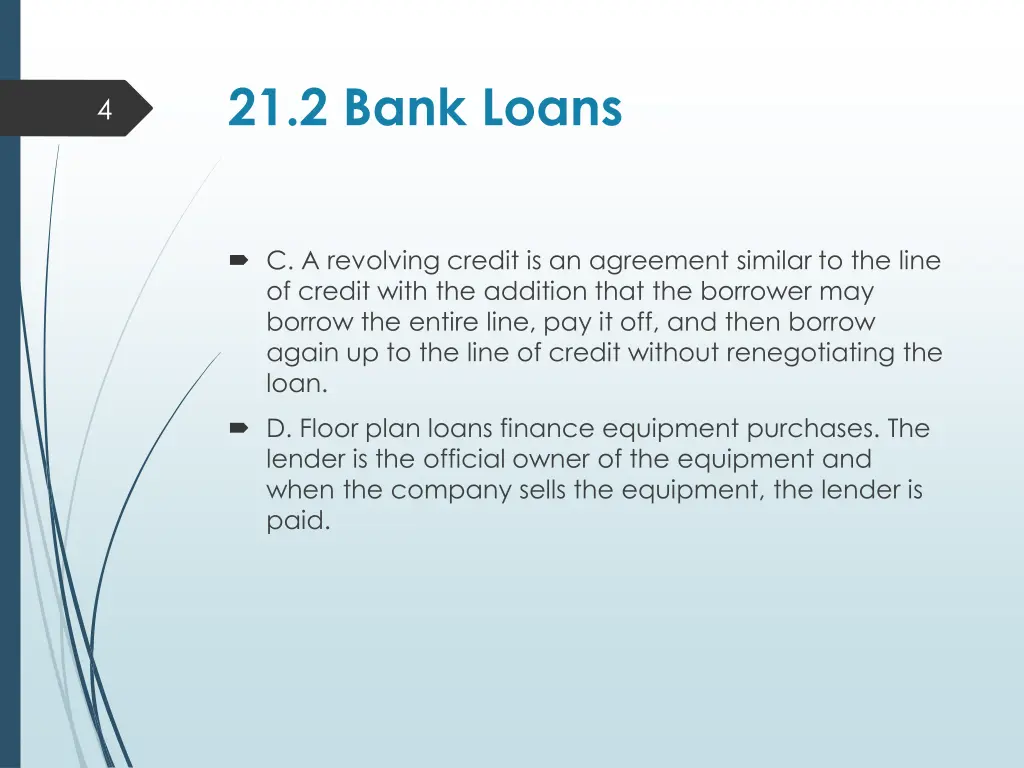 21 2 bank loans 1