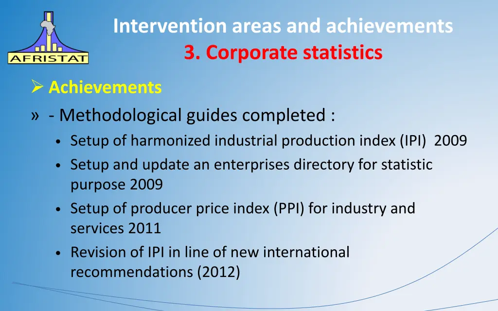 intervention areas and achievements 3 corporate 1