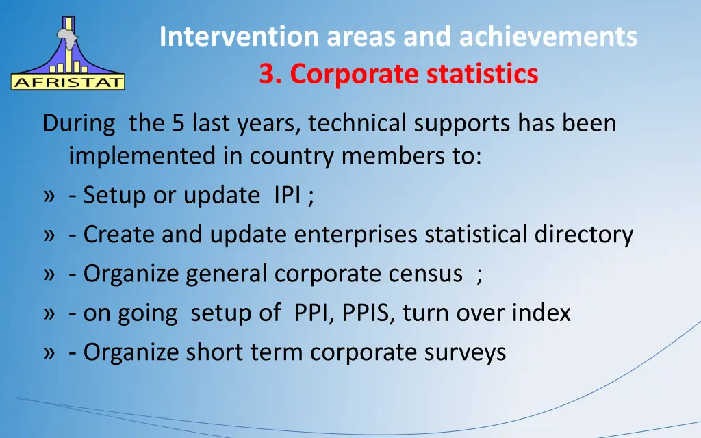 intervention areas and achievements 3 corporate 2