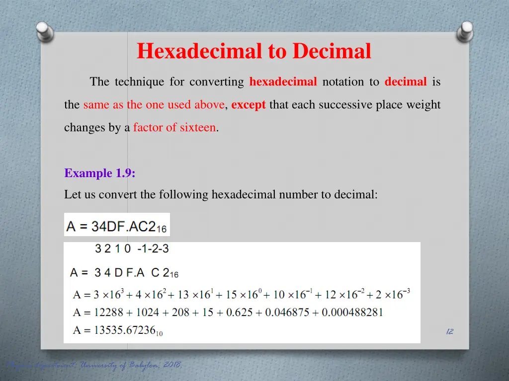 hexadecimal to decimal