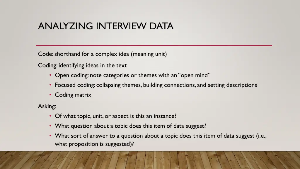 analyzing interview data