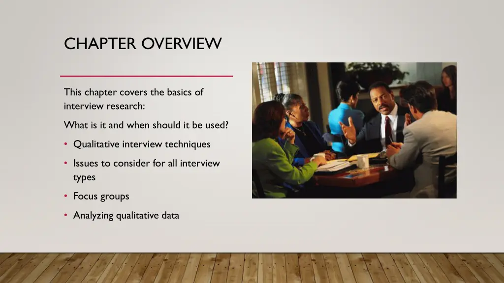chapter overview